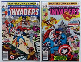 INVADERS #14-15 🔑 KEY ISSUE 1ST TEAM APP THE CRUSADERS 1977