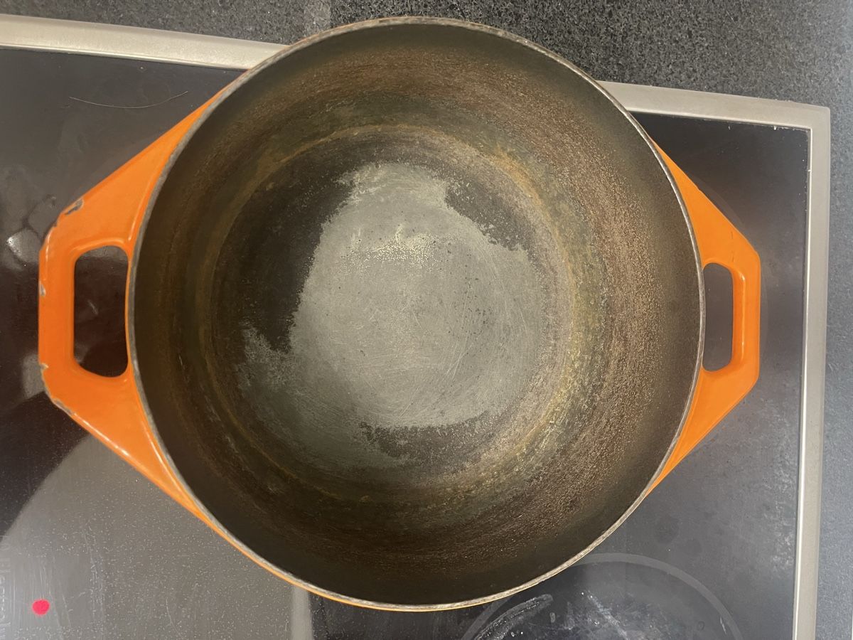 Pentole: Von Roll Schmortopf / Topf Orange stark gebraucht – Usato da Elsau venduto da isidobrany09 1