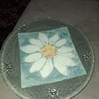 Sommerliche Glasteller 5x  mit Sonne-Motiv, Durchmesser 32cm