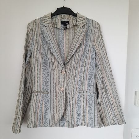 Blazer à rayures florales
