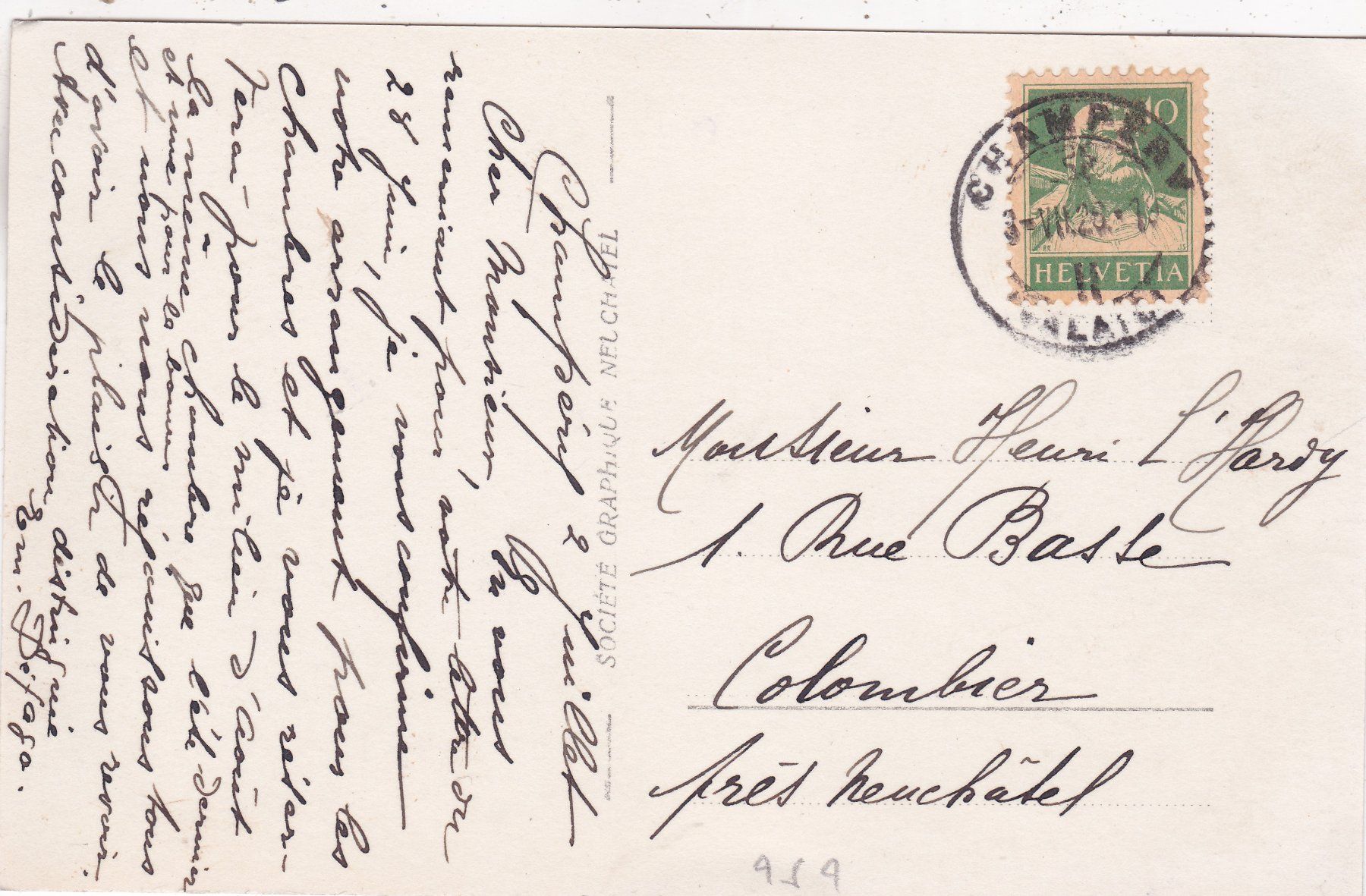 Cartoline postali: Champéry et Dents du Midi 1928 – Usato da Herisau venduto da Lisegrat2008 1