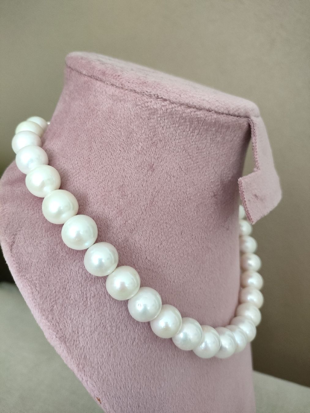Catenine: Süsswasserperlen Kette 12 mm- Aktion! – Nuovo e nell'imballaggio originale da Bern venduto da Lidia.5 3