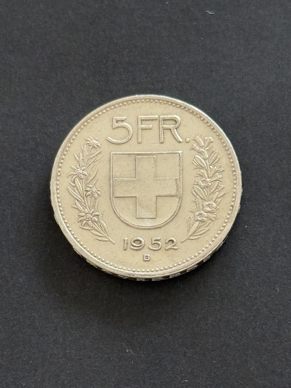 Tutti le monete: 5 Franken 1952  sehr Rar – Usato da Wallisellen venduto da SWISS_SILVER1