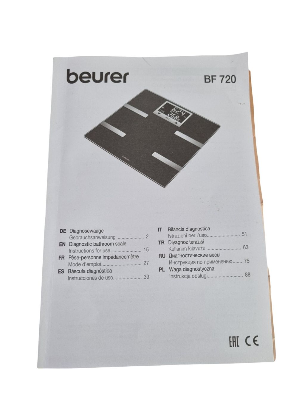Beurer Bilance pesapersone: BEURER Diagnosewaage BF 720 – Usato da Wangen b. Olten venduto da Restwert_Wangen 3