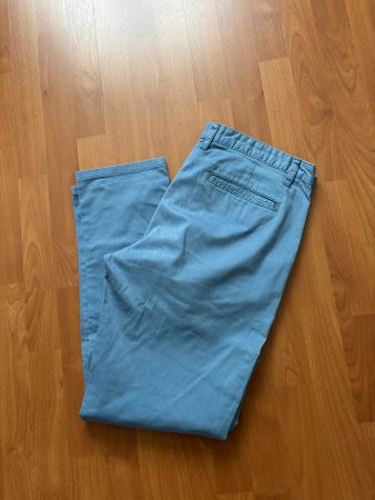 Herren Chino stahlblau Stretch slim 34/30 (44)