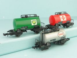 Trix  Spur N  3 Kesselwagen, Metall