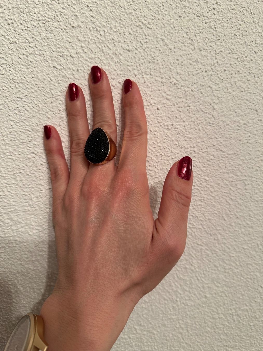 Anelli: Modeschmuck Ring mit schwarzen Steinen – Usato da Emmenbrücke venduto da little.treasures 1