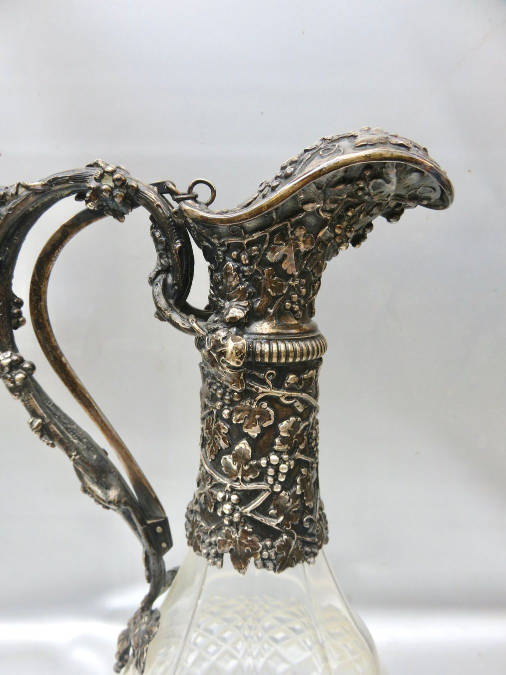 Carafes: KARAFFE MIT MASSIVER SILBER 800 MONTIERUNG – D'occasion à BERN par erassmusvonrotterdam 4