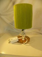 Nachttischlampe mit grünem Lampenschirm 60er Jahre