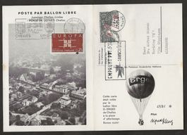Ballon 1964 Deutschland Lindau Schweiz Frankreich Luftpost