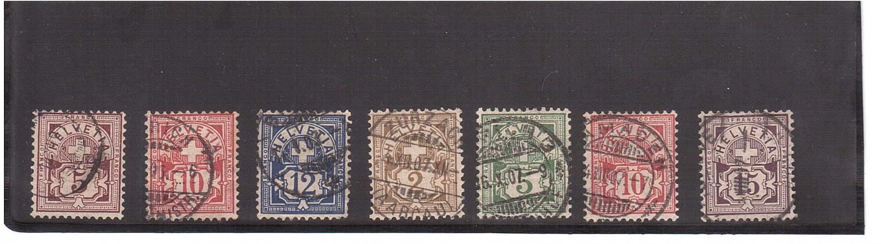 Tutti i francobolli: 1894/1905 Eid. Kreuz unb. Typen – Usato da Rheinau venduto da loxis