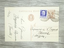 TR70 Carte Postale + Timbre Italie 1932