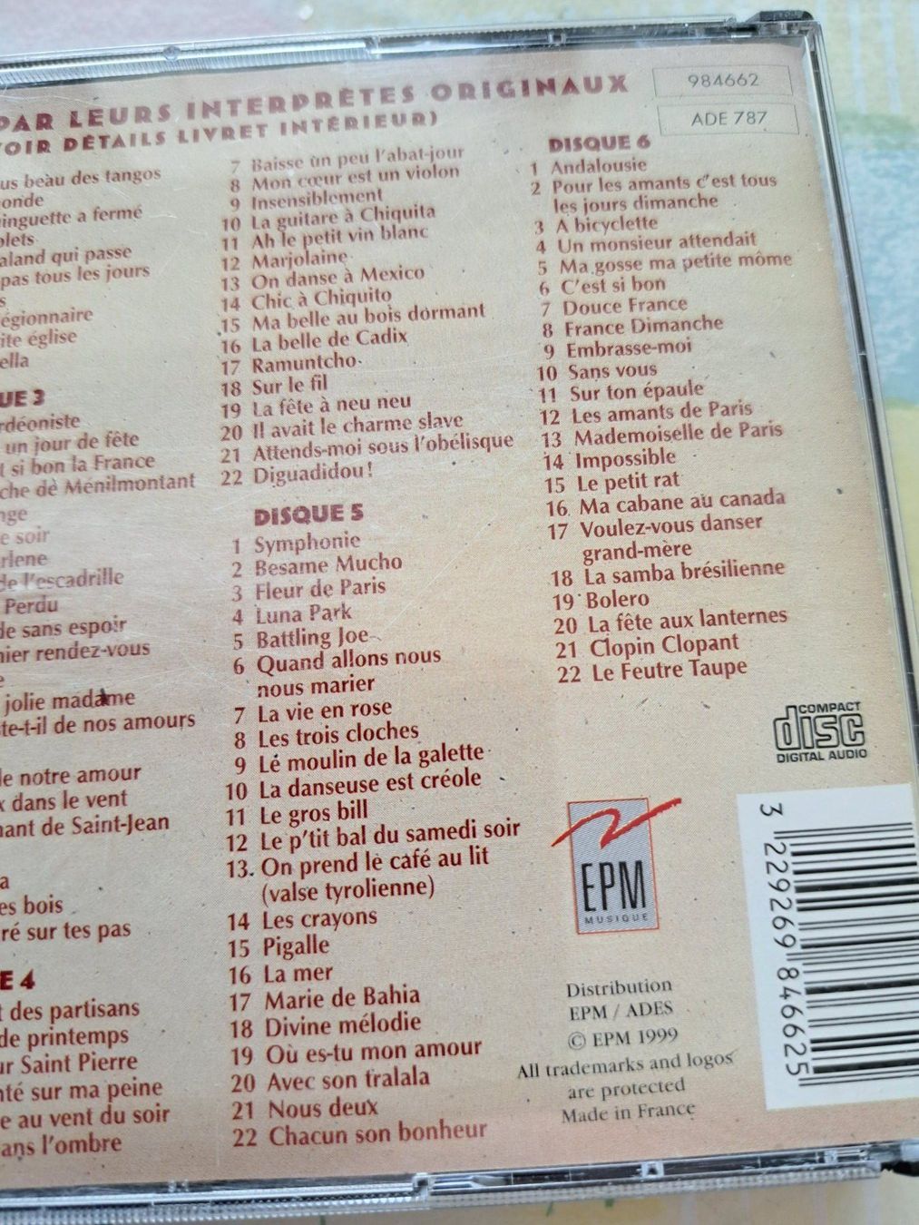 CD: Cd Coffret 6 Cds 50 ans de chansons Françaises – Usato da Pully venduto da bro_n52j 4