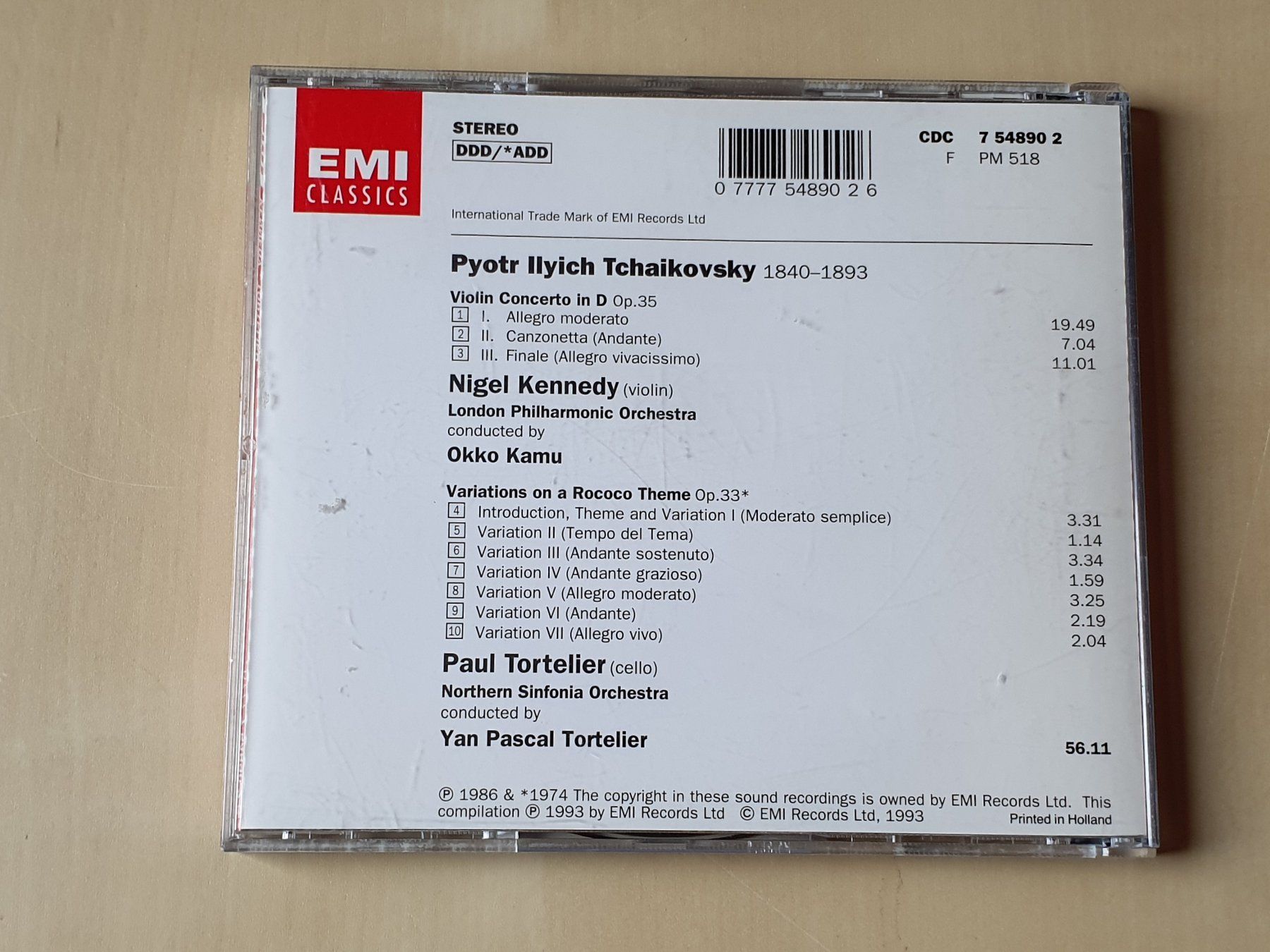 CDs: Tschaikovsky Violin Concerto – D'occasion à Stansstad par collectorsshop 1