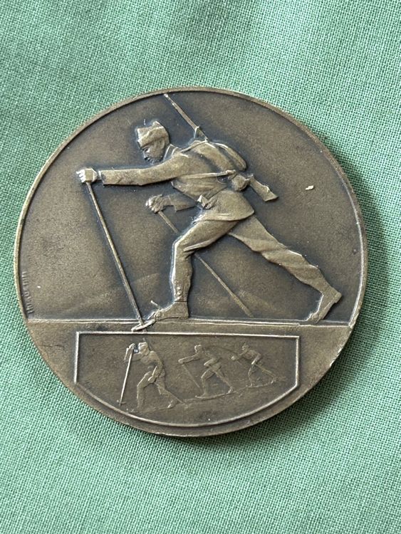 Médaille Ski Club De Martigues 1971 – Contaux – Argent Plaqué