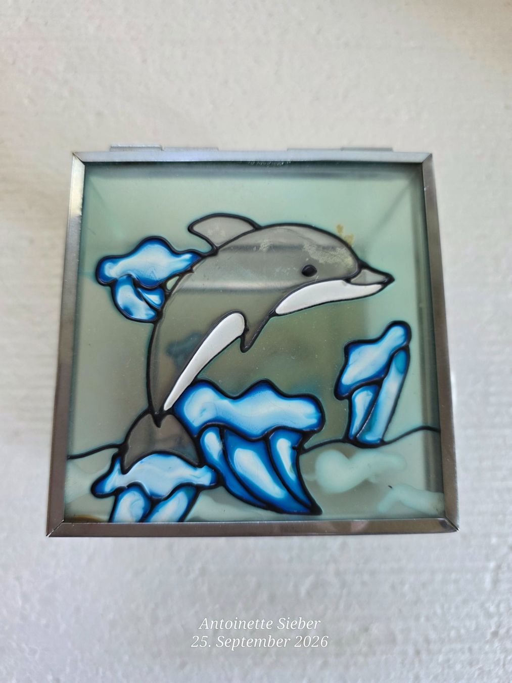Toutes les décorations: Schmuckkästchen aus Glas mit Delfin – D'occasion à Salez par China2370