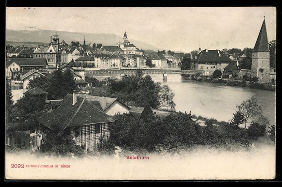 Ansichtskarten: Solothurn, Stadtansicht mit Fluss, Brüc – Gebraucht aus Berlin von bartko-reher