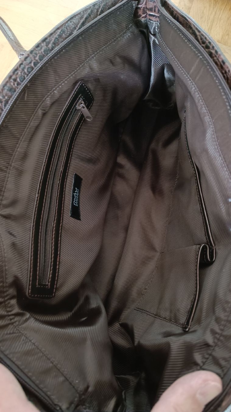 Nulu New Look Borse da donna: Nulu Handtasche braun Kroko Optik – Usato da Baden venduto da zuppel 2