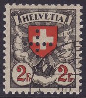 Verwaltungsmarke SBK-Nr. 18 (Eingelochtes Kreuz 1935-1937)