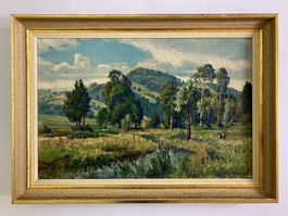 Willy Müller (1889-1952) Landschaftsgemälde, Öl auf Leinwand