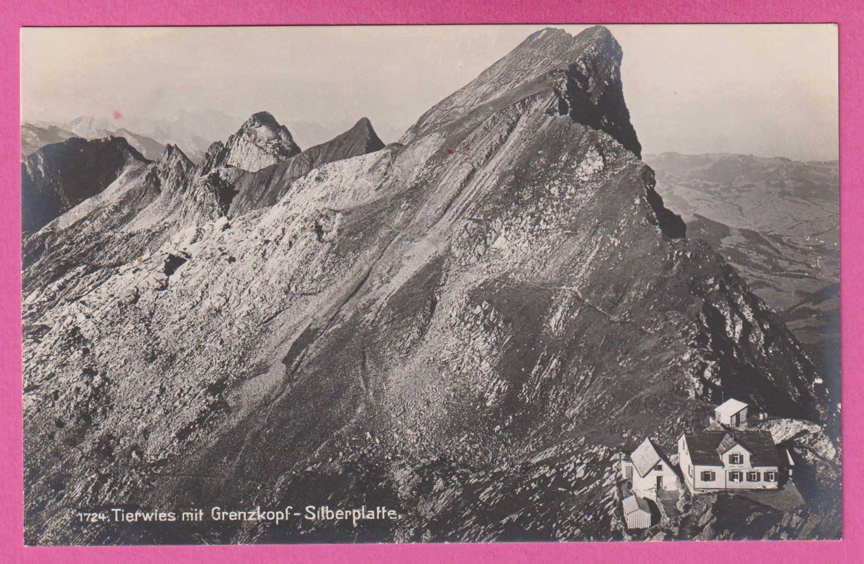 Ansichtskarten: Tierwies mit Grenzkopf Silberplatte – Gebraucht aus Einsiedeln von dillie