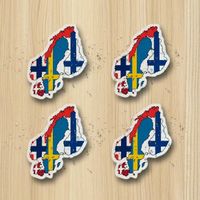 4x Sticker Aufkleber Skandinavien
