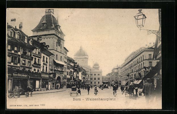 Cartoline postali: AK Bern, Waisenhausplatz – Usato da Berlin venduto da bartko-reher