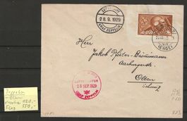 1929 : Brief mit F6 - Luftschiff Graf Zeppelin : KP 670.--