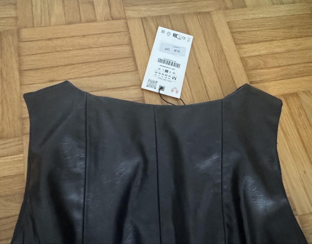 Zara Top: ZARA Kunsleder Top Gr. M – Nuovo e nell'imballaggio originale da Wetzikon ZH venduto da tuna83 2