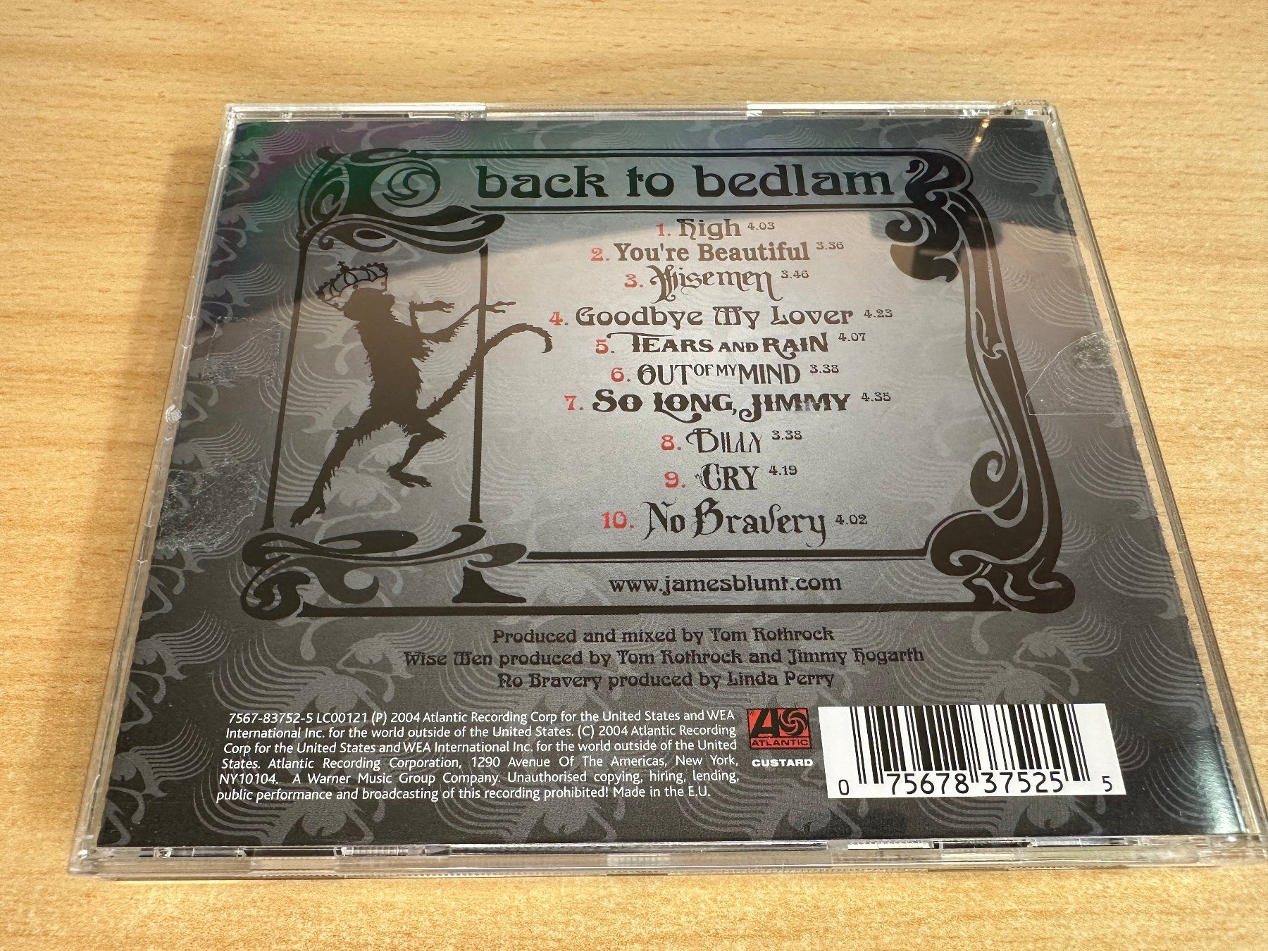 CD: P4 James Blunt – Back To Bedlam – Usato da Rikon im Tösstal venduto da Alpenmutz 1