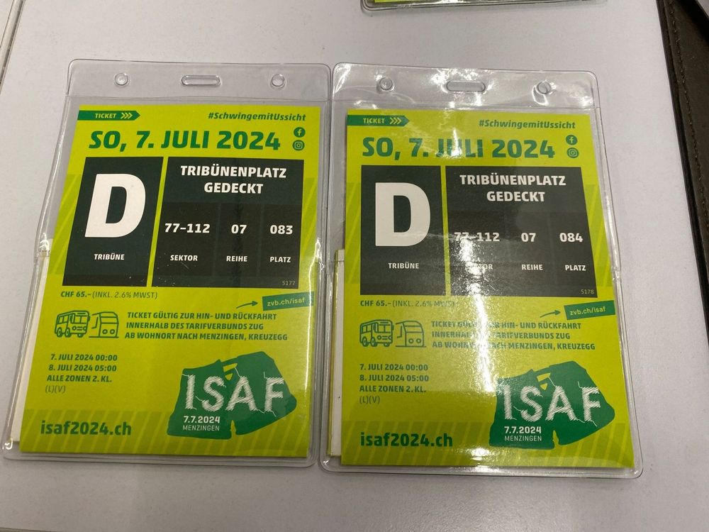 Ticket Tribüne Gedeckt ISAF 2024 | Kaufen auf Ricardo