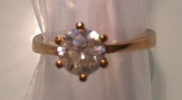 Ring Solitär Diamant  mit Zertifikat NEUWERTIG