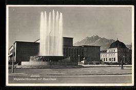 Luzern, Wagenbachbrunnen mit Kunsthaus