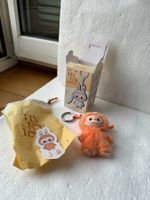 Pop Mart Labubu Pin for Love orange J Joy