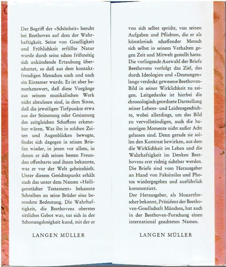 Libri: Die schönsten Beethoven-Briefe – Usato da Flims - Dorf venduto da Stagediver 1
