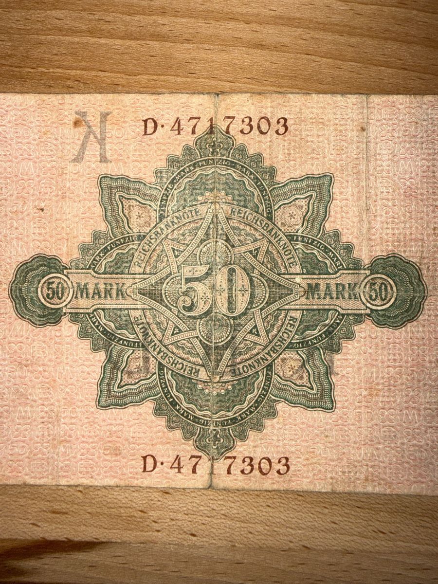 Banconote: Reichsbanknote 50 Mark – Usato da Grenchen venduto da Bastet007 6