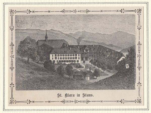 Incisioni: ST. KLARA IN STANS, HOLZSTICH 1900 – Usato da Grüningen venduto da Kartensammler