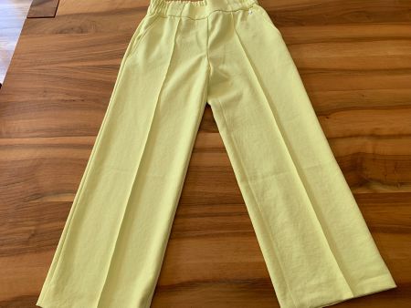 MARC CAIN traumhaft schöne gelbe Hose mit breitem Bund 36/38
