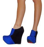 Pumps Luichiny Gr 38,5 Blau Schwarz