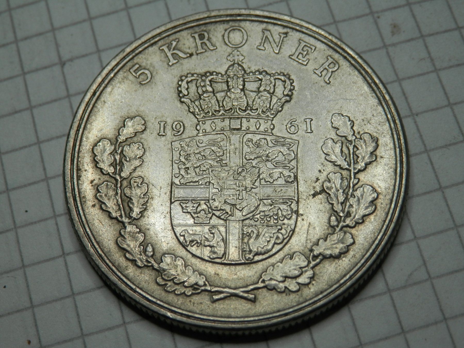 Tutti le monete: Dänemark  5 Kronen, 1961 – Usato da Weiach venduto da weiach81 1