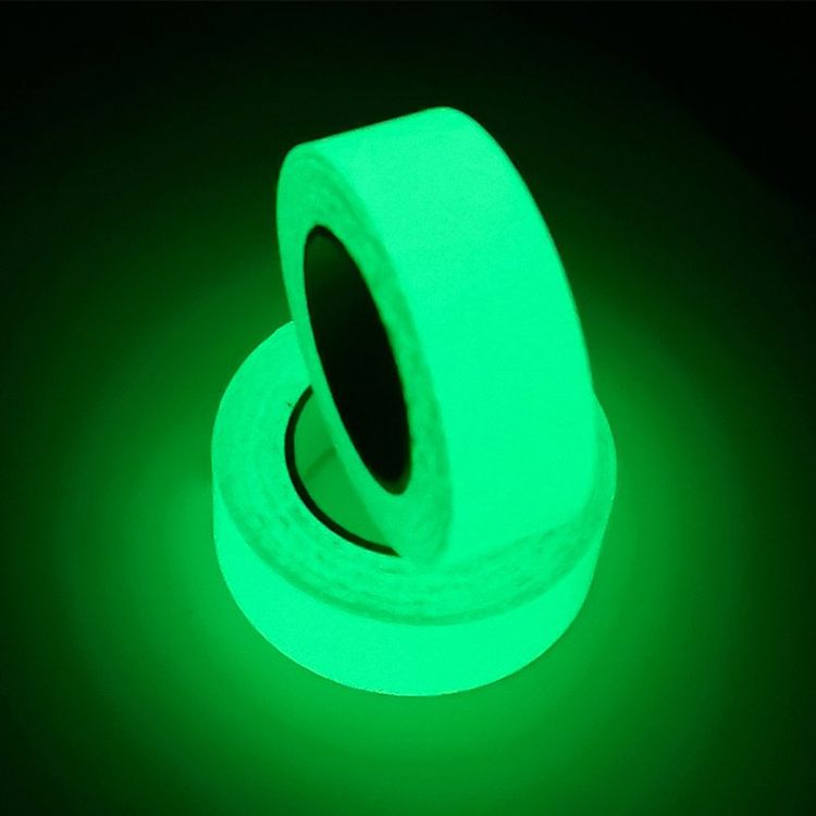 Landrain Leuchtstreifen 3 Rollen - Fluoreszierendes Klebeband 1cm X 5m Grün