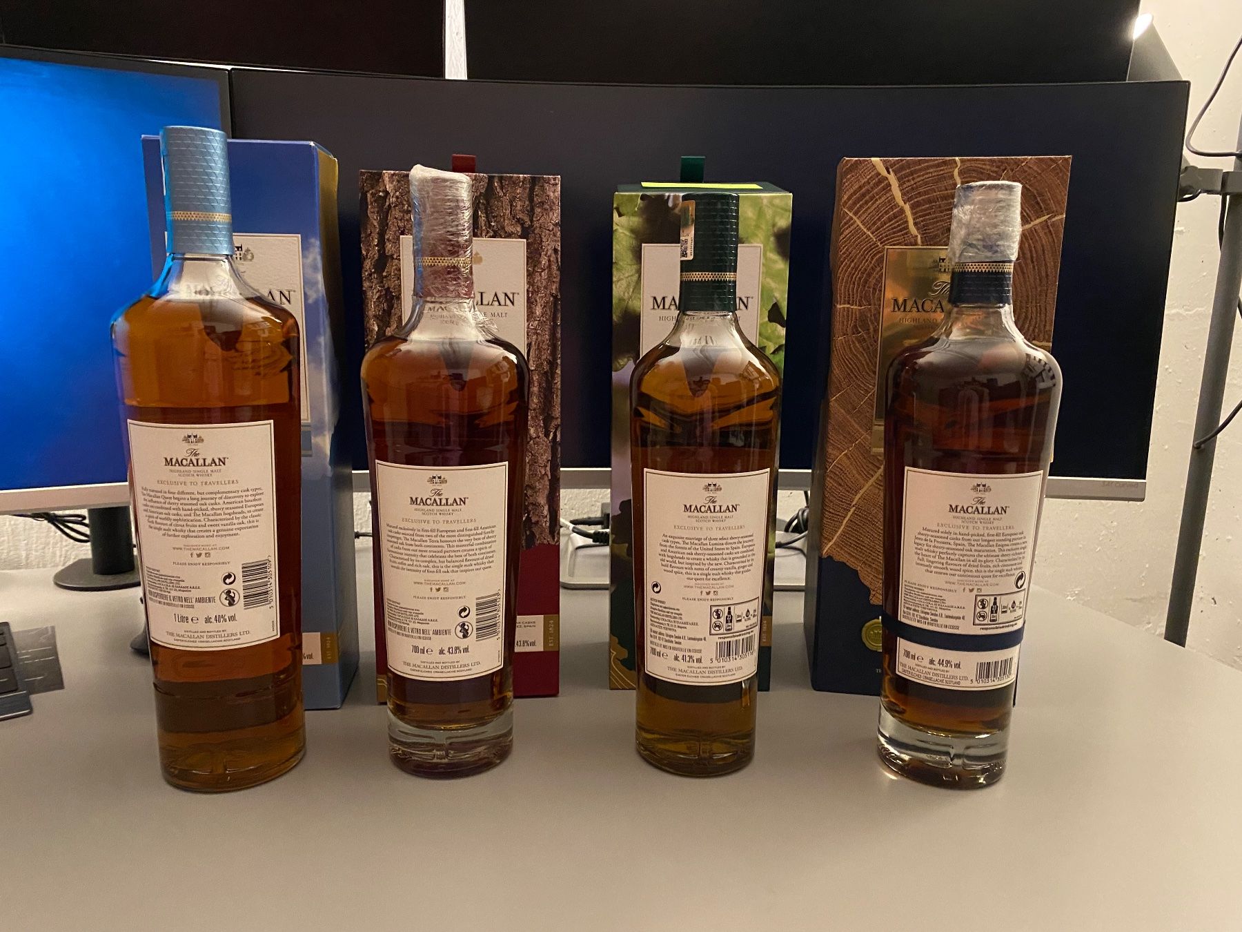 Macallan Bevande alcoliche: Macallan Quest Series Complete: Quest, Lumina, Terra, Enigma – Nuovo e nell'imballaggio originale da Küsnacht ZH venduto da alexinside619 2