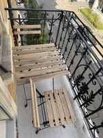IKEA Balkonset Tisch und 2 Stühle Holz Metall gebraucht
