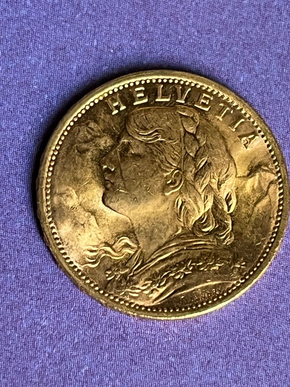 Alle Münzen: Goldvreneli , 20er, 1949 – Gebraucht aus Flumenthal von Fetthenne