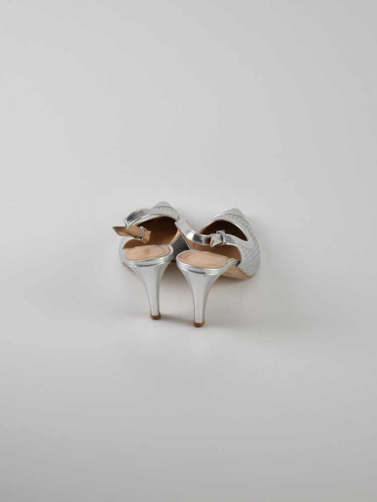 Scapa Scarpe da donna: Scapa Leder Slingback Pumps, silber, Gr.39 – Usato da Nürensdorf venduto da 2ND_STORY 5