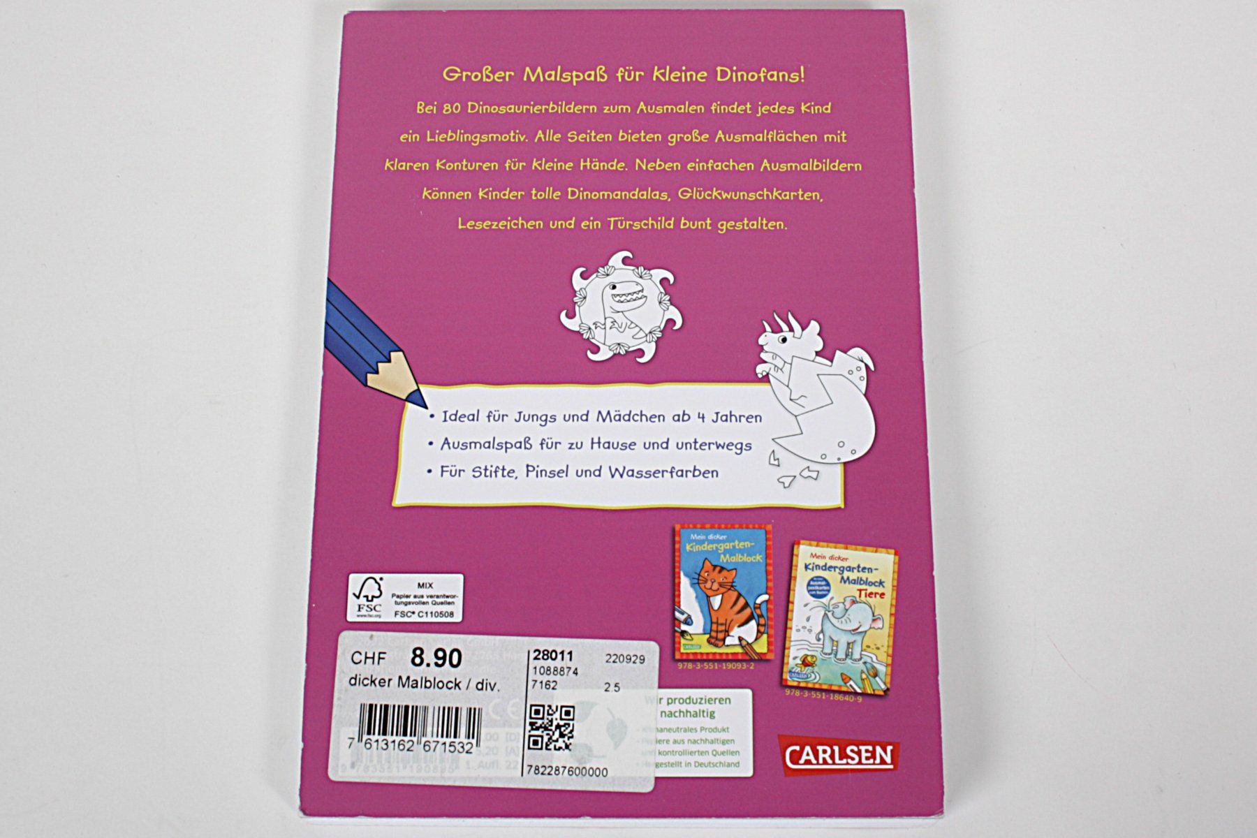 Bücher: 2 X Dinos Malblock – Gebraucht aus Zollikofen von Restwert_Zollikofen 3