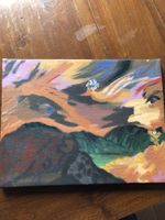 Abstraktes Acrylbild, Unikat, Handgemalt, 31x41cm