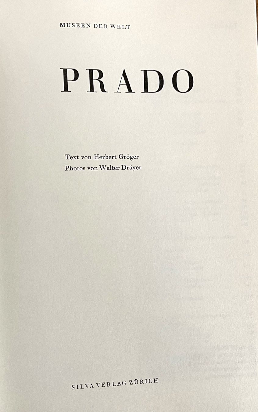 Libri: Silva Verlag, Prado - Museen der Welt, 1967 – Usato da Oftringen venduto da Vucki 3