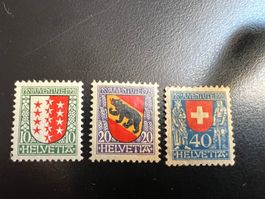 3 timbres neufs* Pro Juventute 1921 selon photo