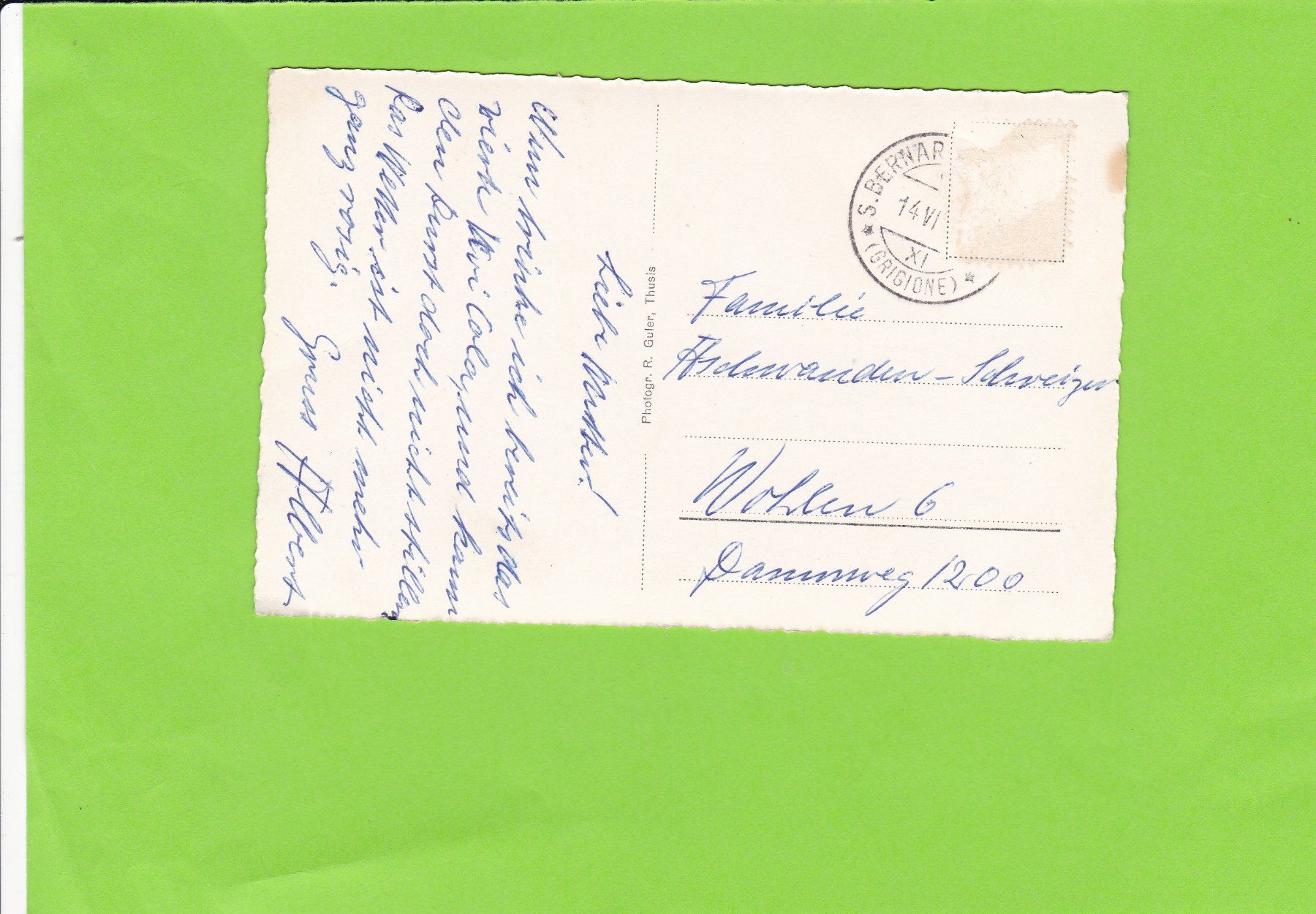 Cartoline postali: Ospizio San Bernardino-Oldtimer-Postauto – Usato da St. Peterzell venduto da neckertal 1